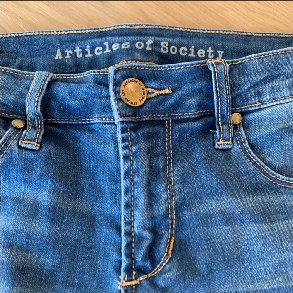 Articles of Society Carly Crop Skinny Jeans Blue - Picture 8 of 16